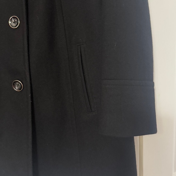 St. John's Bay Black Wool Coat Size L - Picture 4 of 4